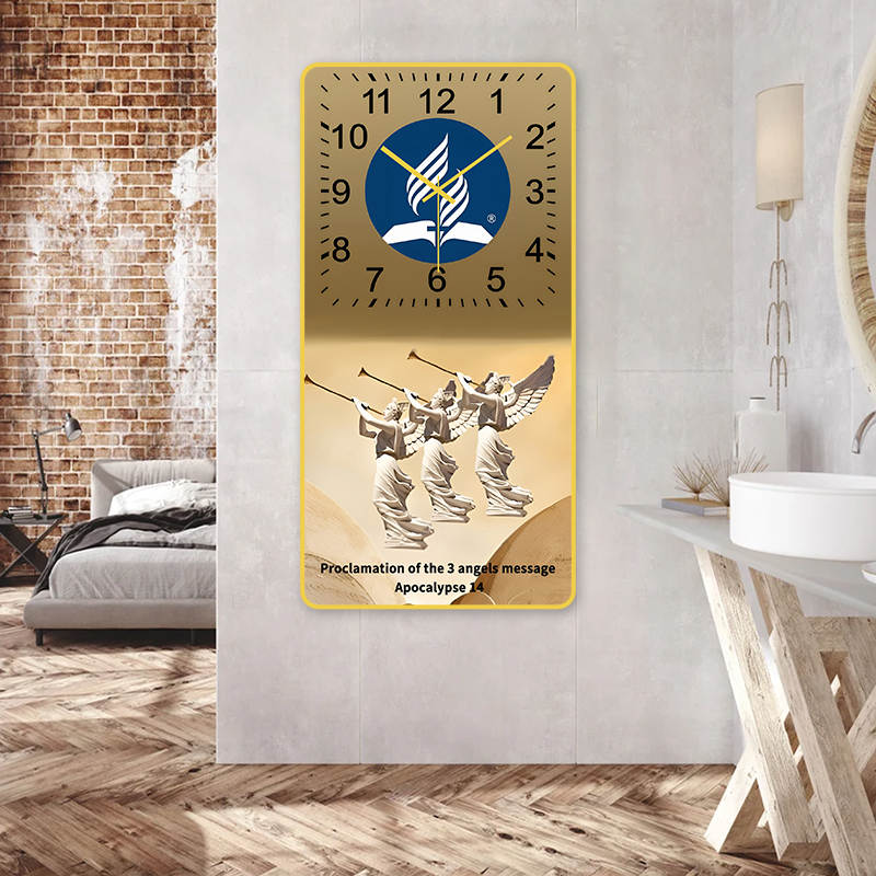 three angels message wall clock