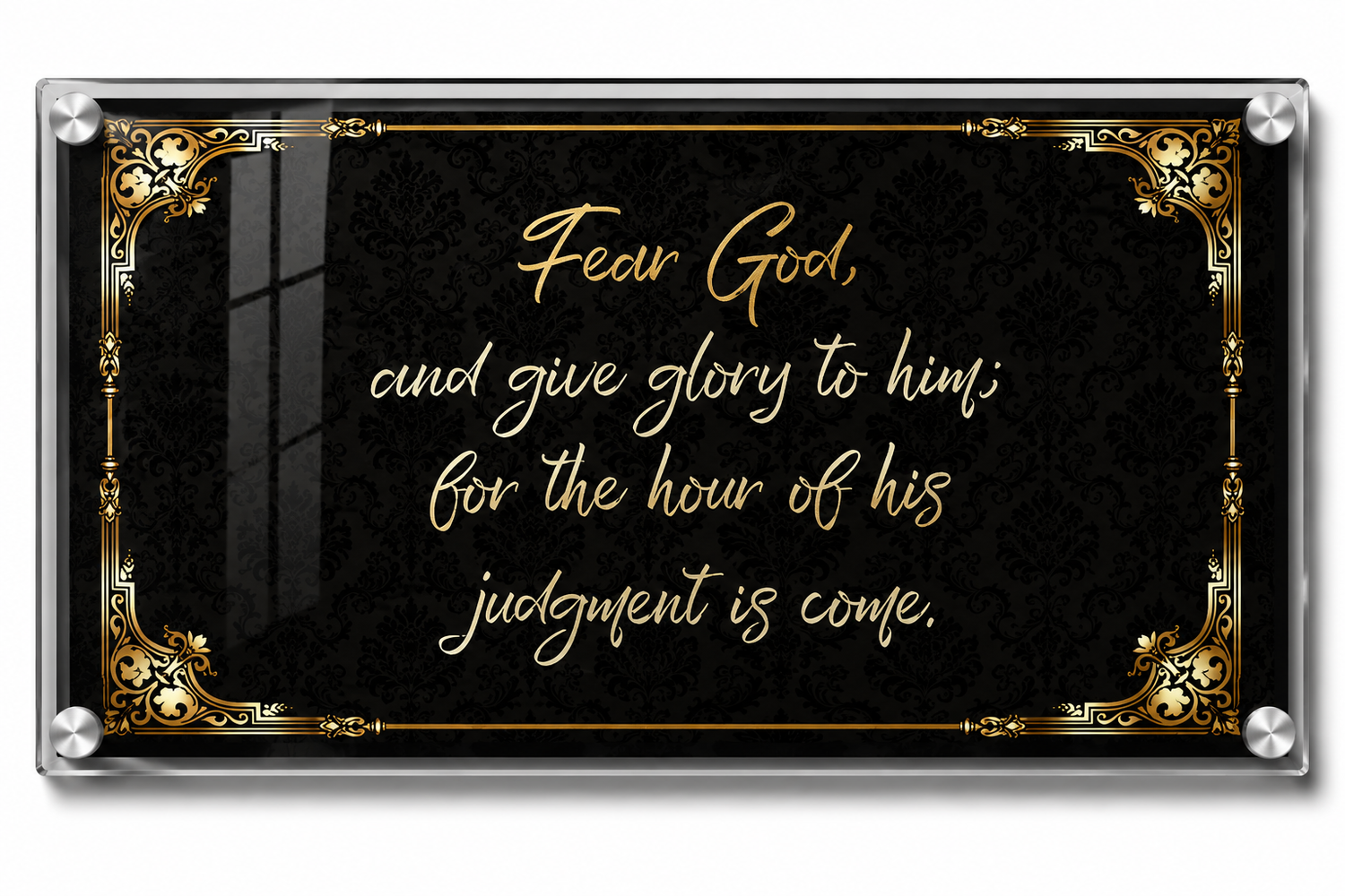 Fear God Acrylic Wall Art