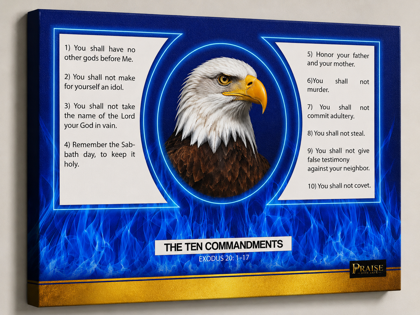 Christian Eagle Wall Decor, Canvas